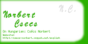 norbert csecs business card